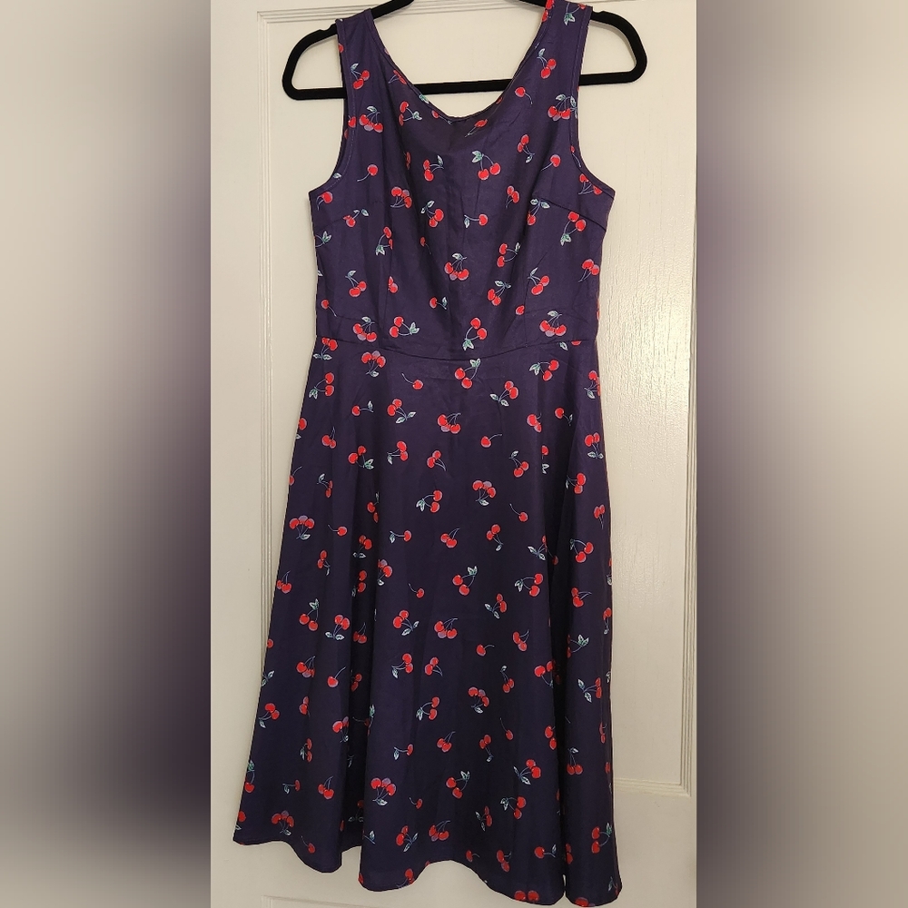 Navy Cherry Dress